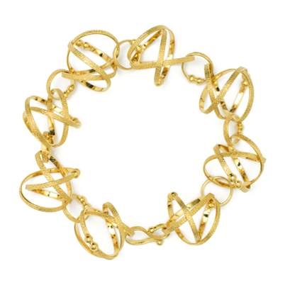 Mobius Link Bracelet
22K Gold Vermeil
BRMB01-G 550. Mobius Link Bracelet
22K Gold Vermeil
BRMB01-G 550.